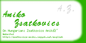 aniko zsatkovics business card